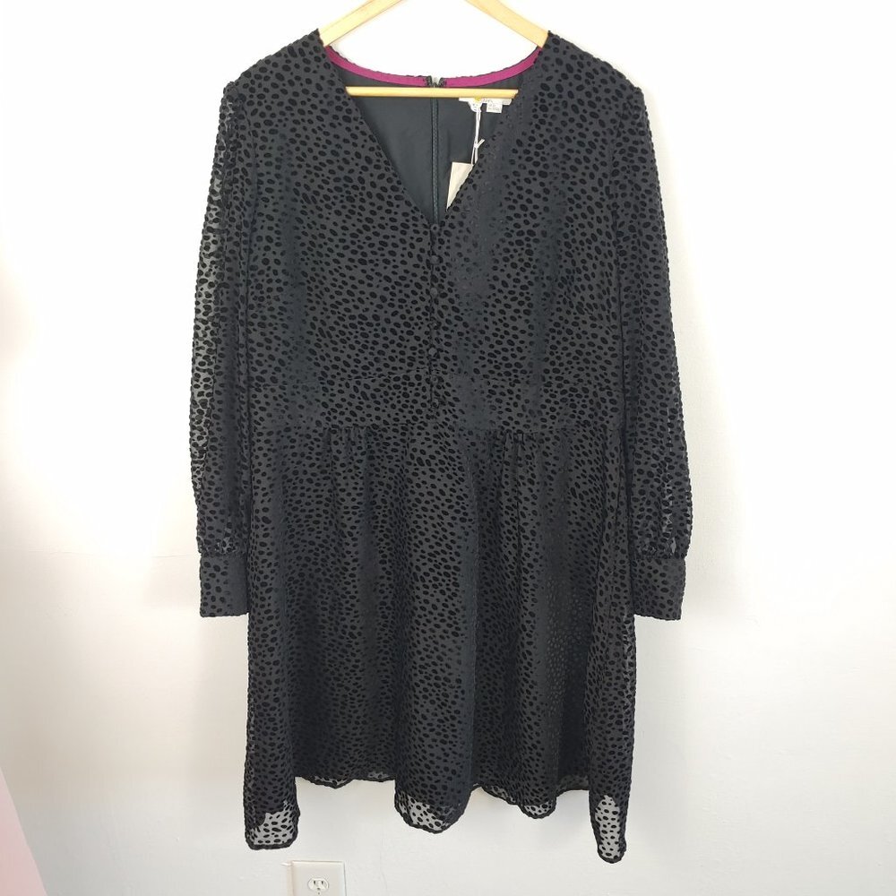 Boden Black Dolores Dress LBD Holiday Party size 20 NWT